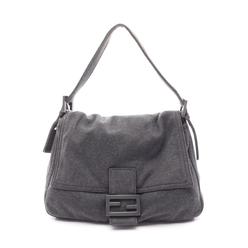 Fendi Shoulder Bag Gray Leather #RCB10276