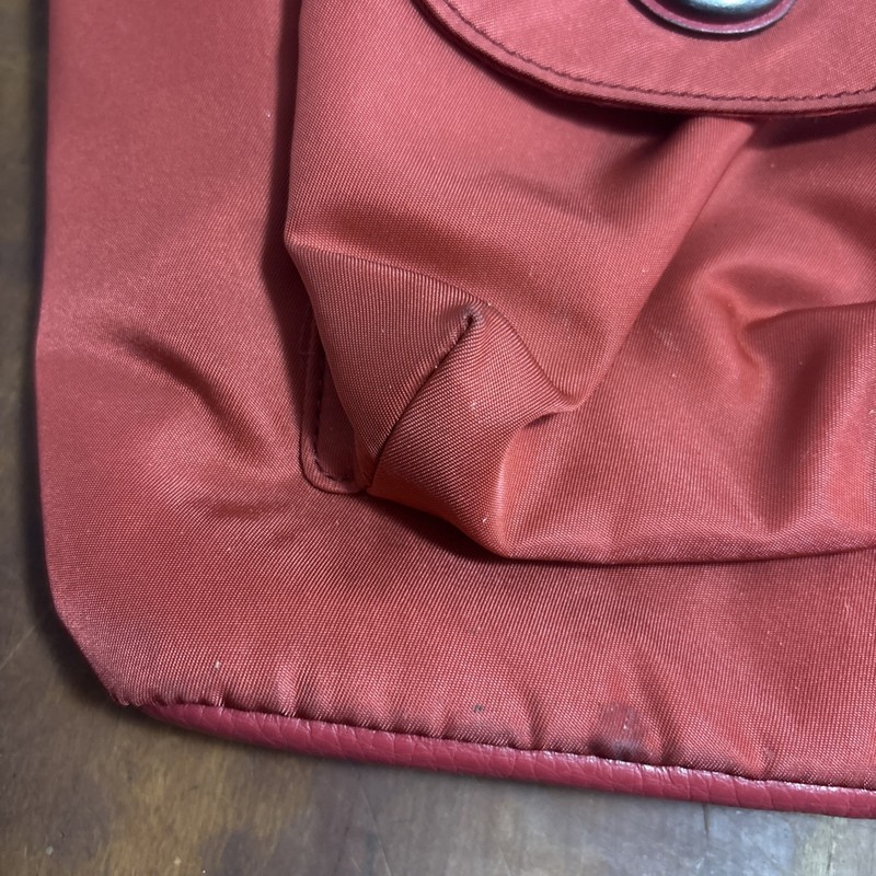 Coach Nylon Backpack Red Billie Charlie F58814 Silver Hardware Drawstring Bag gallery
