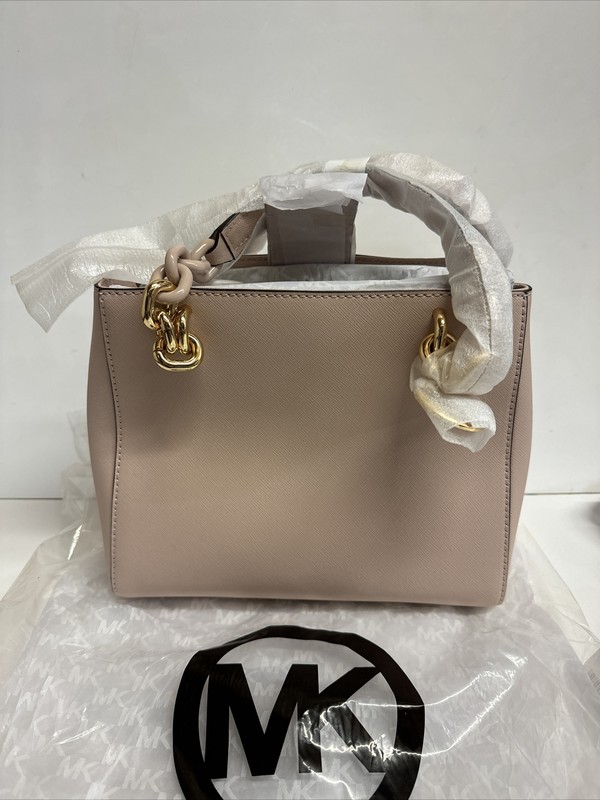 MICHAEL KORS CYNTHIA PINK SAFFIANO LEATHER SATCHEL TOTE SHOULDER BAG 30F7GCYS1L