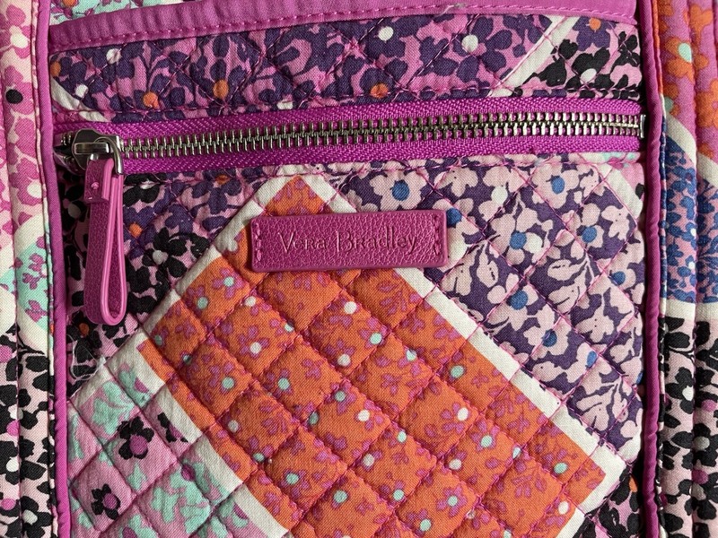 Iconic Vera Bradley Travel Tote In Patchwork "Modern Medley" Retired Print gallery