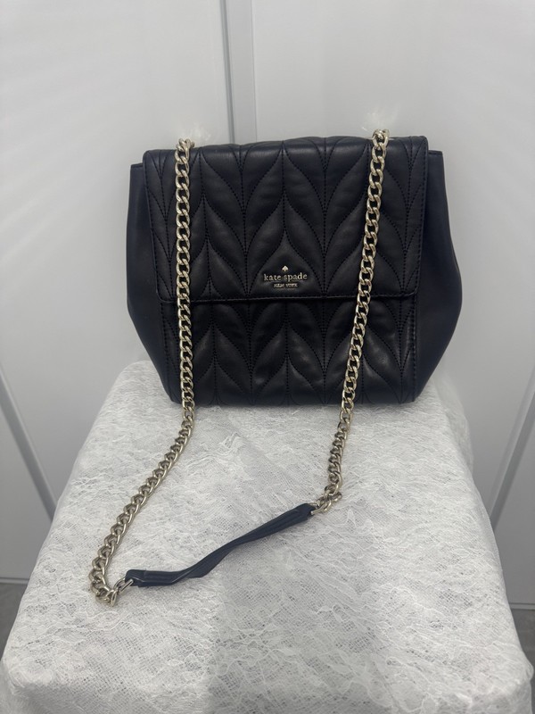KATE SPADE Briar Lane Quilted Brayden Crossbody Bag ~ Black Convertible Backpack