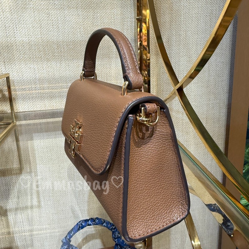 Tory Burch Britten Mini Top Handle Crossbody 175816 Forest Brown $300 gallery