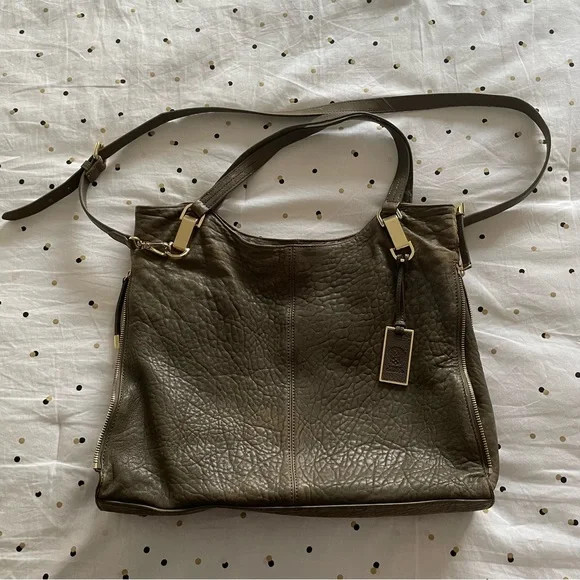 Vince Camuto | Eliza Lamb Leather Tote (Olive)