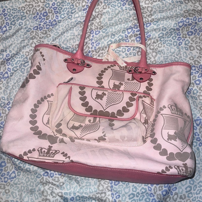 Vintage Pink Juicy Couture Purse Diaper Baby Bag Tote Handbag Y2K Changing Pad gallery