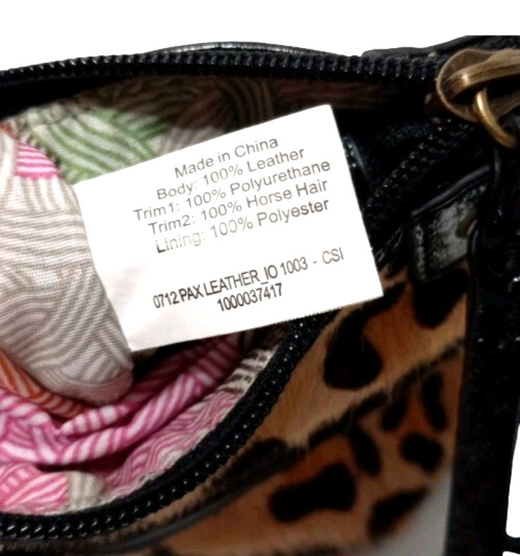 THE SAK BLACK LEATHER HORSE HAIR ANIMAL PRINT CROSSBODY gallery