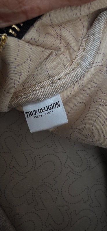 NEW TRUE RELIGION MULTI-POCKETS DARK BLUE DENIM TOTE/SHOULDER BAG gallery