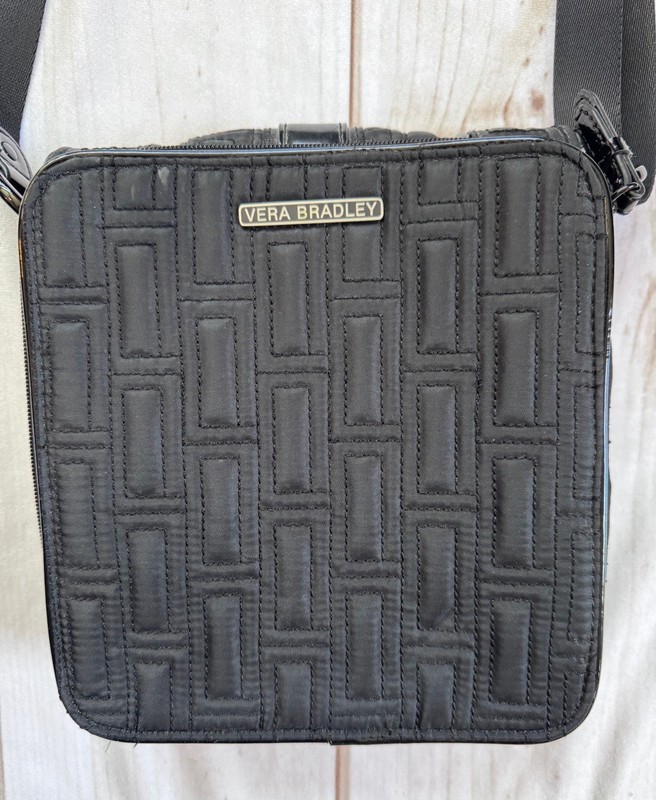 Vera Bradley Ultimate Crossbody Organizer Caviar Black Nylon 9x8 In 11645-413 gallery