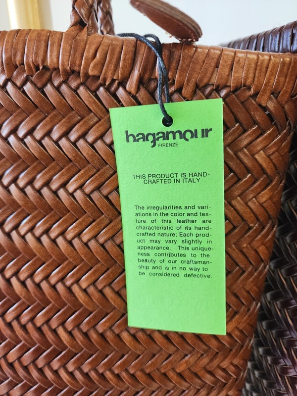 NWT Made In Italy Dragon Diffusion Style Weaving Bag Tan Color 12×13×3 gallery