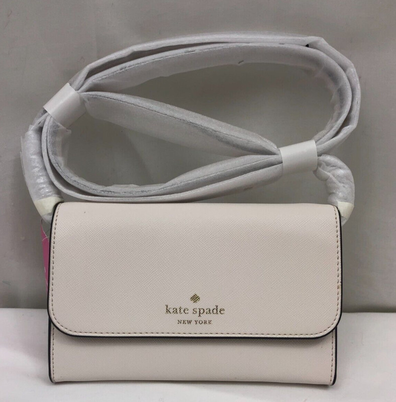 Kate Spade Brynn Small Flap Crossbody Purse NWT Parchment
