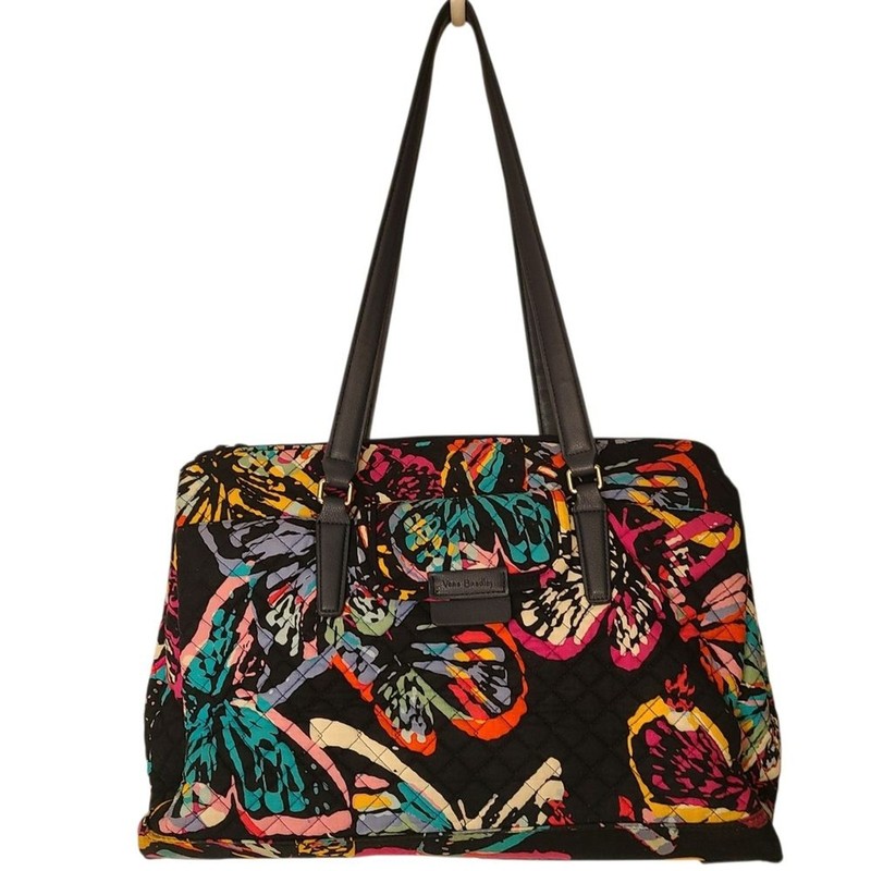 vera bradley RARE butterfly flutter double handle travel laptop bag retired