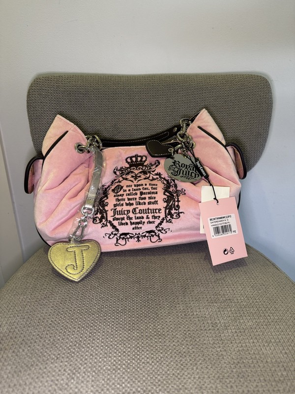 Juicy Couture UK Daydreamer Pink Fairytale Royal Juicy Hobo Fluffy Satchel