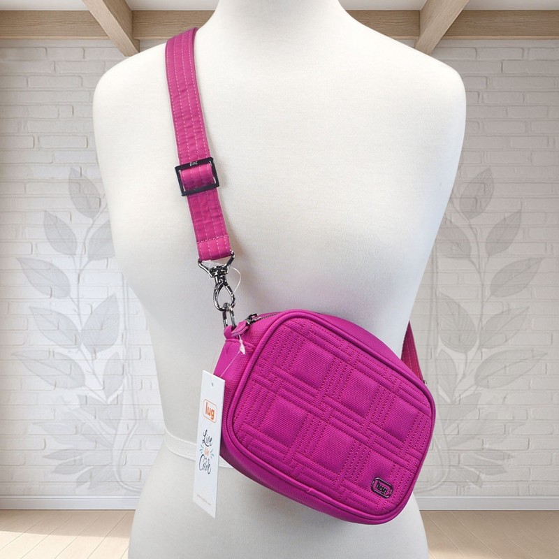 NEW ❤️ Lug Mingle Orchid Pink Matte Luxe Mini Crossbody Sling RFID Everglade