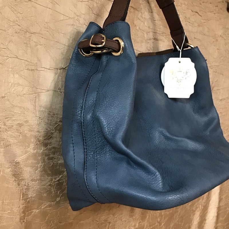 New With Tags. Handbag Republic Classic. Blue Vegan Leather. 15” Wide. 11” Tall. gallery