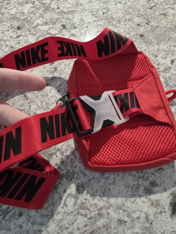 NWT Nike Red Mini Adjustable Sling Crossbody Shoulder Bag 5x7 gallery
