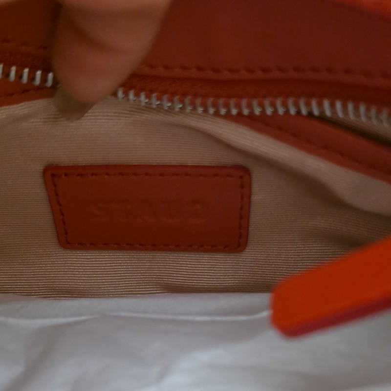 STAUD Small Orange Shoulder Bag Zip Closure Adjustable Acepto Ofertas gallery