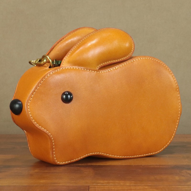 Genuine Leather Purse for Women Shoulder Bag Crossbody Bag Rabbit Shape Bag