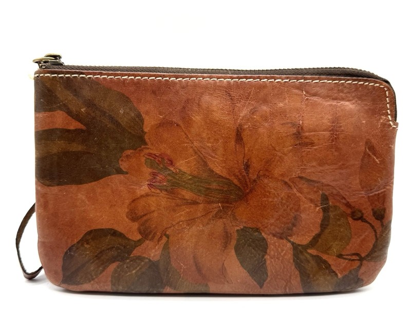 Patricia Nash Cassini Floral Leather Wristlet Retired Italian Boho