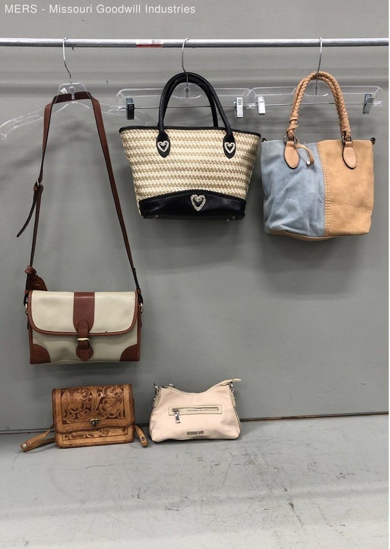 Lot Of 5 Mixed Color Assorted Shoulder Handbag Tote Purse Bag Used