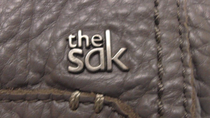 THE SAK BAG PURSE GREY LEATHER SOFT PEPPLED SHOULDER BAG gallery
