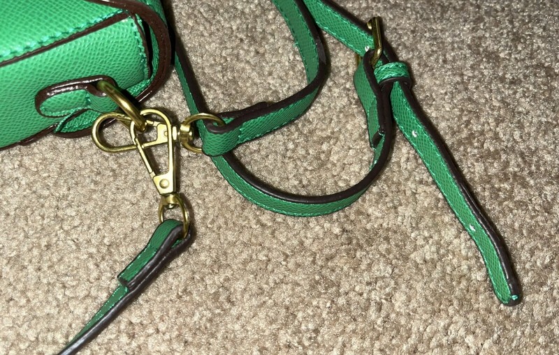 Saddlebag Shaped Mini Green Purse Cross Body Shoulder Bag Handbag 5 ½ x 4 Inches gallery