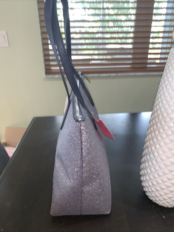 kate spade new york WKRU6278 Joeley Glitter Large Tote Handbag - Dusk Navy gallery