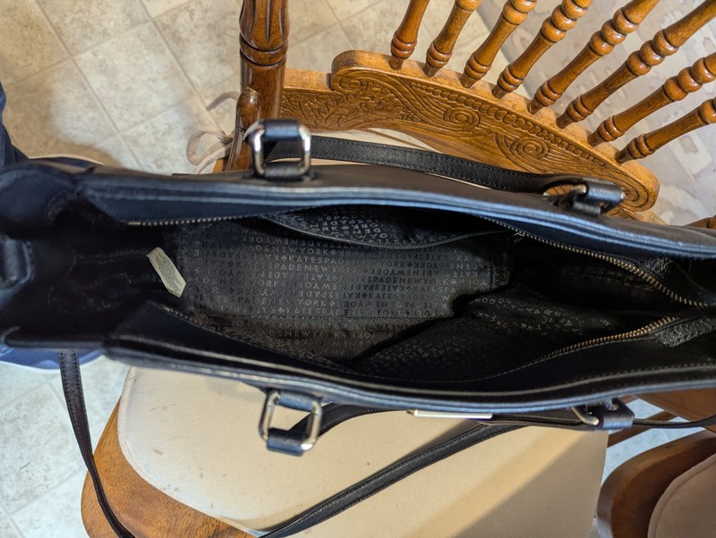 Kate Spade New York Black Leather Laurel Way Evangelie Satchel, NWOT gallery