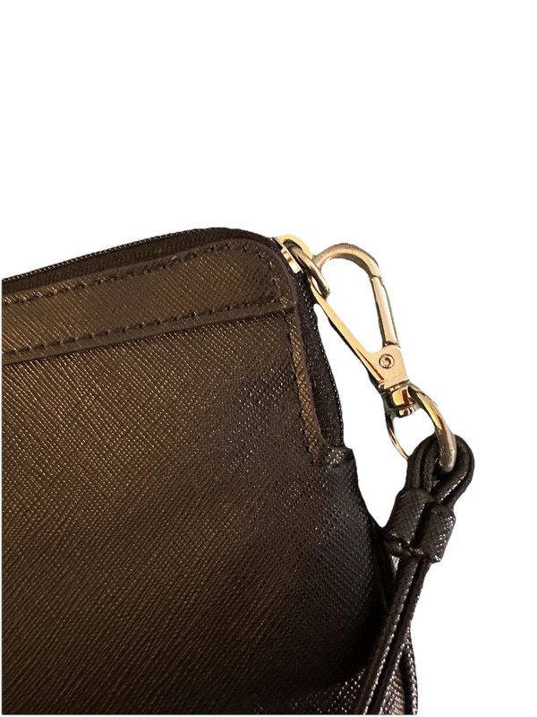 DKNY Women's Bryant Wristlet Clutch Wallet Black Saffiano Leather gallery