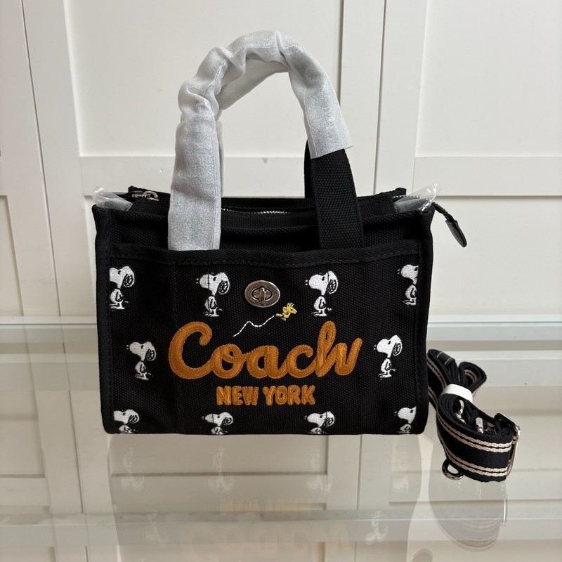 Coach CBF70 Peanuts Collaboration Cargo Tote Bag 26 Snoopy Canvas/Grosgrain