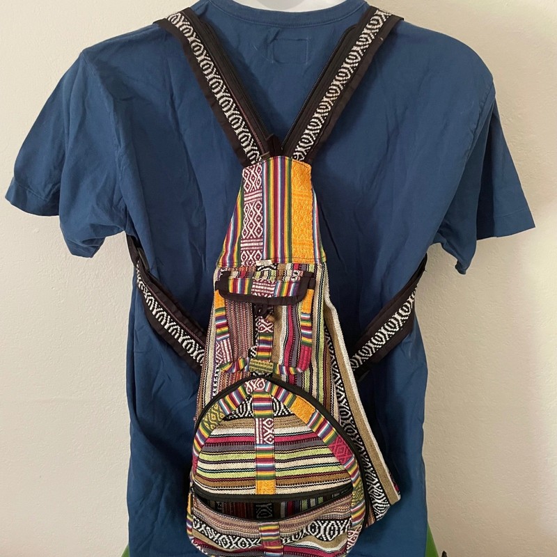 Woven Convertible Sling Backpack Crossbody Boho Festival Hippie Tribal Bag Aztec