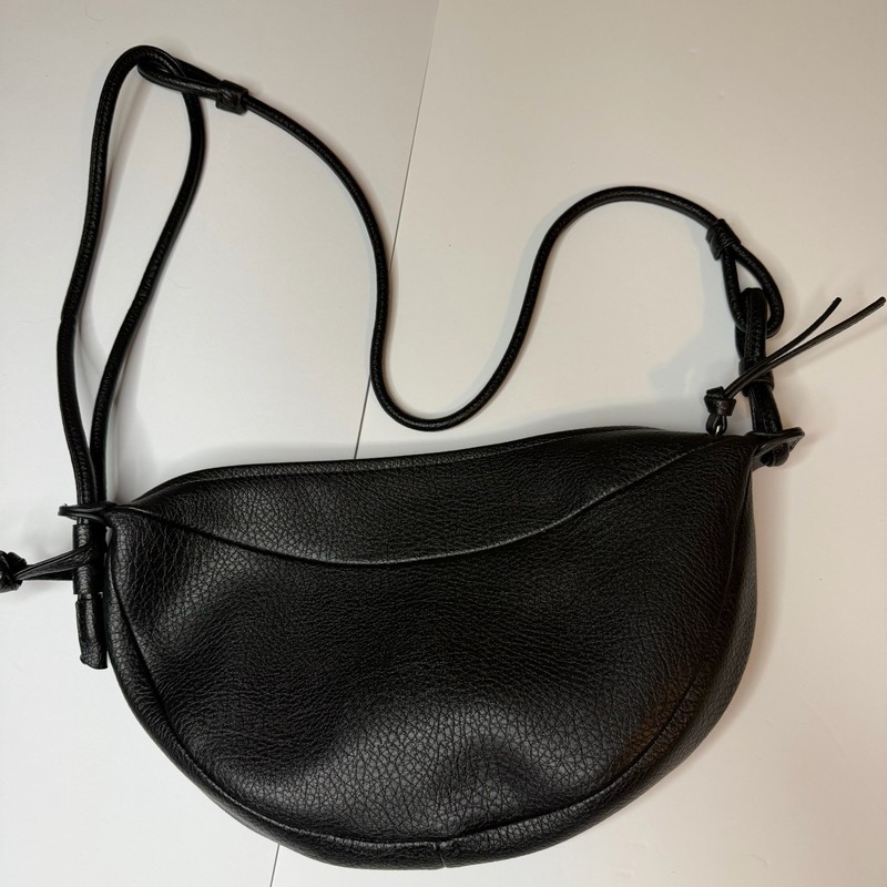 Banana Republic Factory Bag Womens Black Vegan Leather Sling Crossbody