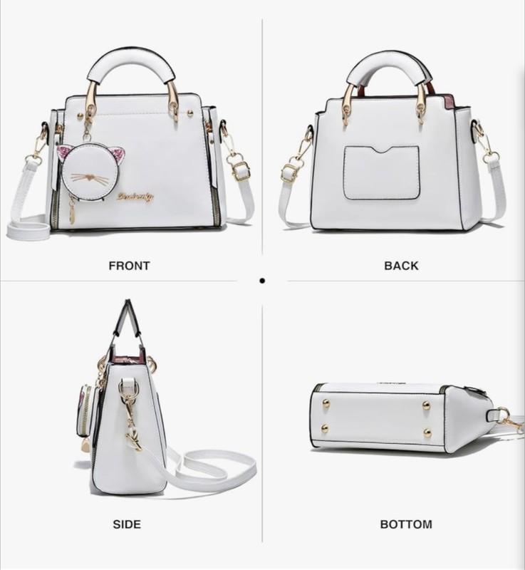 WOMEN'S WHITE CROSSBODY BAGS TOP HANDLE SATCHEL SHOULDER gallery