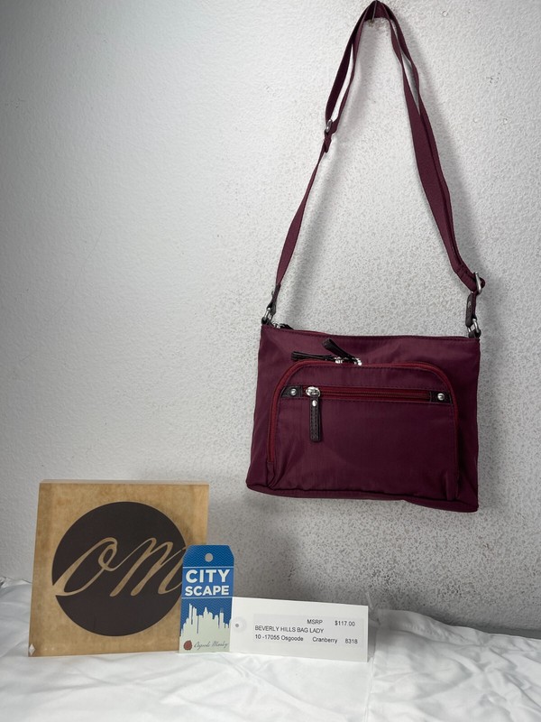OSGOODE MARLEY-STACEY CRANBERRY CROSSBODY $49.00-MSRP $80.00
