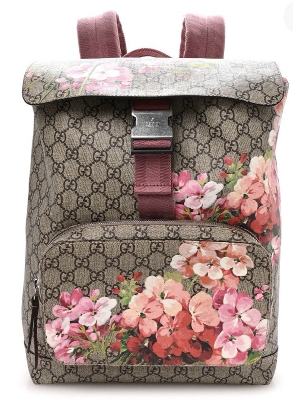 Gucci Beige/Rose GG Coated Canvas GG Blooms Backpack