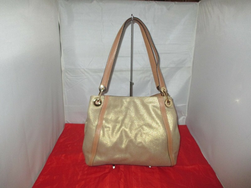 Michael Kors Raven Pocket Shoulder Tote, Hobo, Satchel $278 Pale Gold #2870 gallery