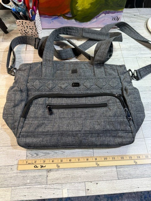 Women’s LUG Windjammer Heather Gray Crossbody Shoulder Bag Purse!!