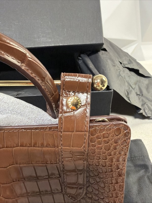 STRATHBERRY MINI TOTE CROC CHOCOLATE gallery