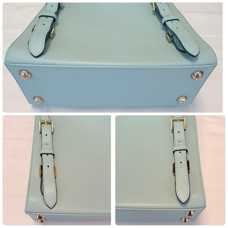 Strathberry Powder Blue Backpack Leather From Japan gallery