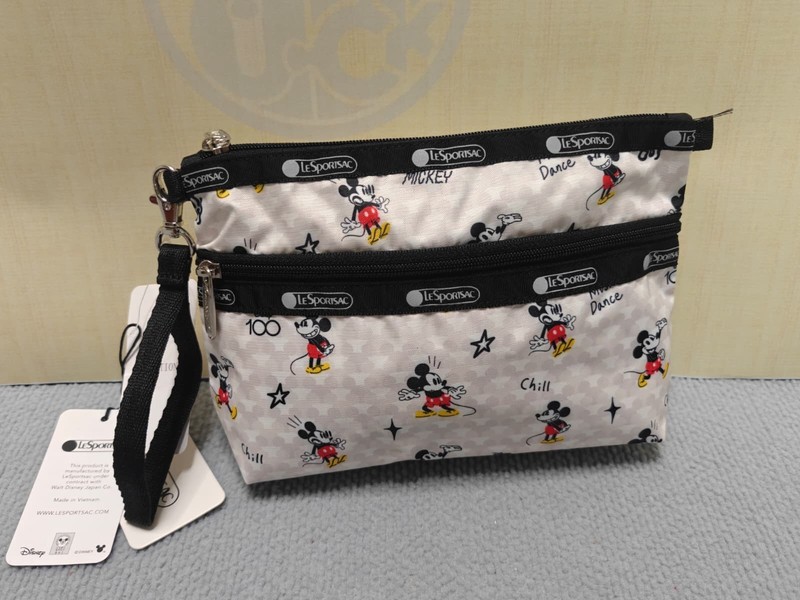 LeSportsac 2 zippers cosmetic wristlet LSP