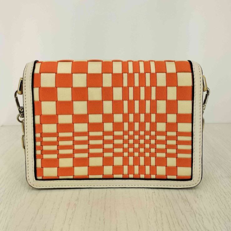 STRATHBERRY Handbag Eastn West Stylist Vanilla Check Leather Women Used JAPAN gallery
