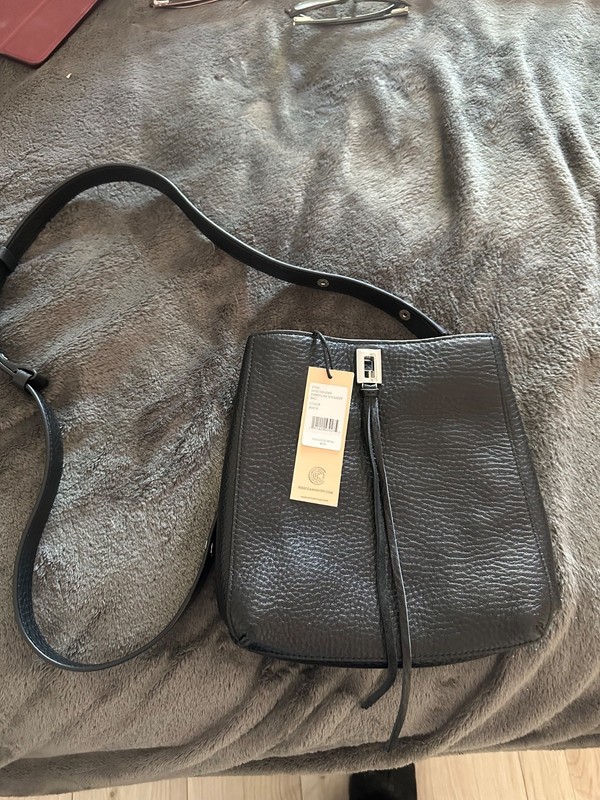 Rebecca Minkoff small Darren Leather Hobo Shoulder Bag Black