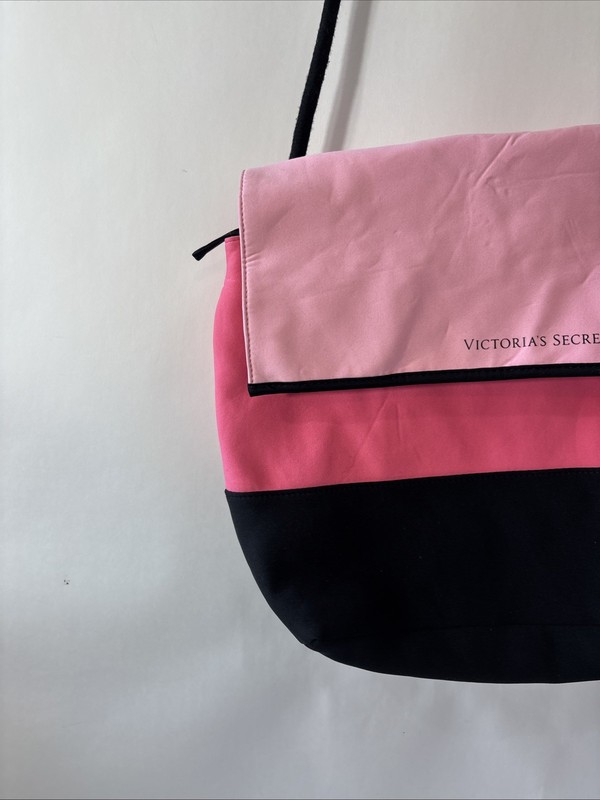 Victorias Secret Pink Black Neoprene Insulated Cooler Tote Picnic Beach Bag gallery