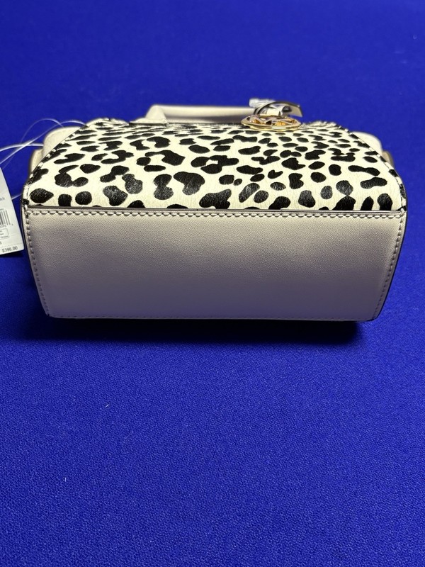 MICHAEL KORS AVRIL XS SATCHEL CROSSBODY CREAM CHEETAH PRINT CALF HAIR NEW gallery
