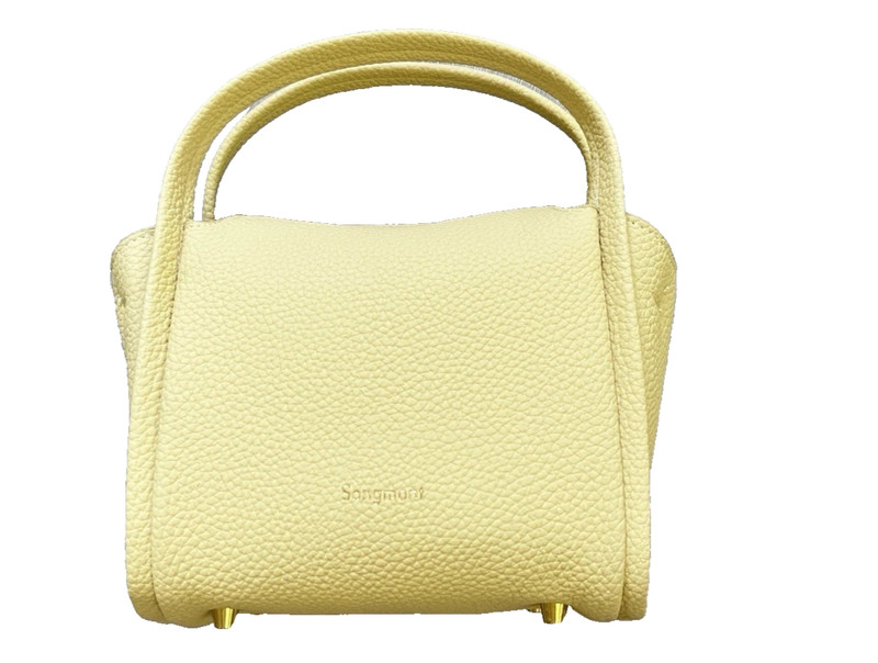 Songmont Women's Mini Crossbody Mustard Yellow Leather Bag gallery
