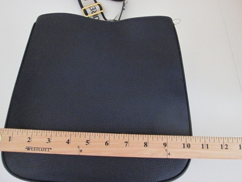 NWT Lauren Ralph Lauren Lauren Cameryn Navy Blue Pebbled Leather Cross-Body Bag gallery