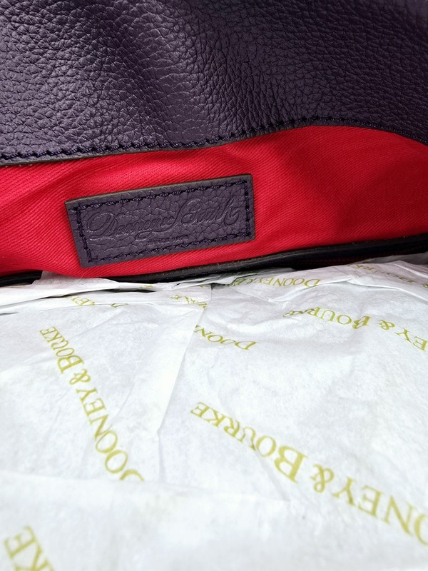 Dooney & Bourke Logo Lock Shoulder Bag Plum Wine Retail $328 gallery