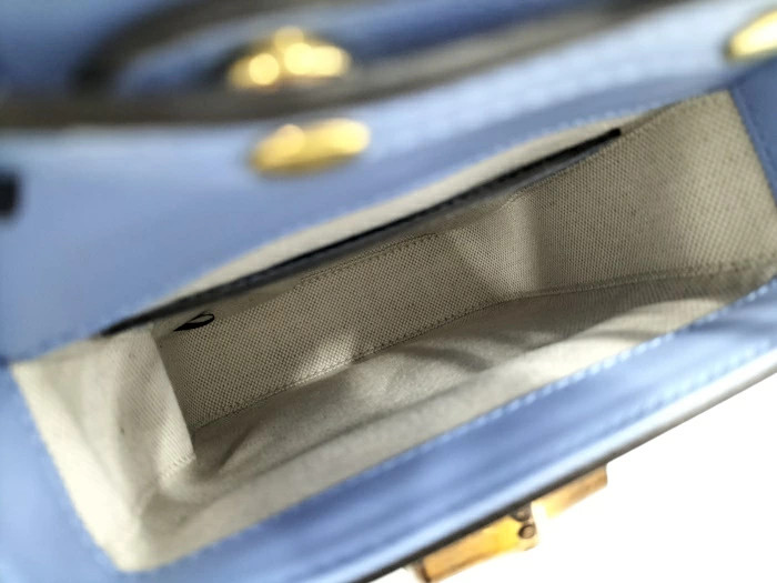 Gucci 3Way Leather Shoulder Bag Light Blue W14 H18 D5cm gallery