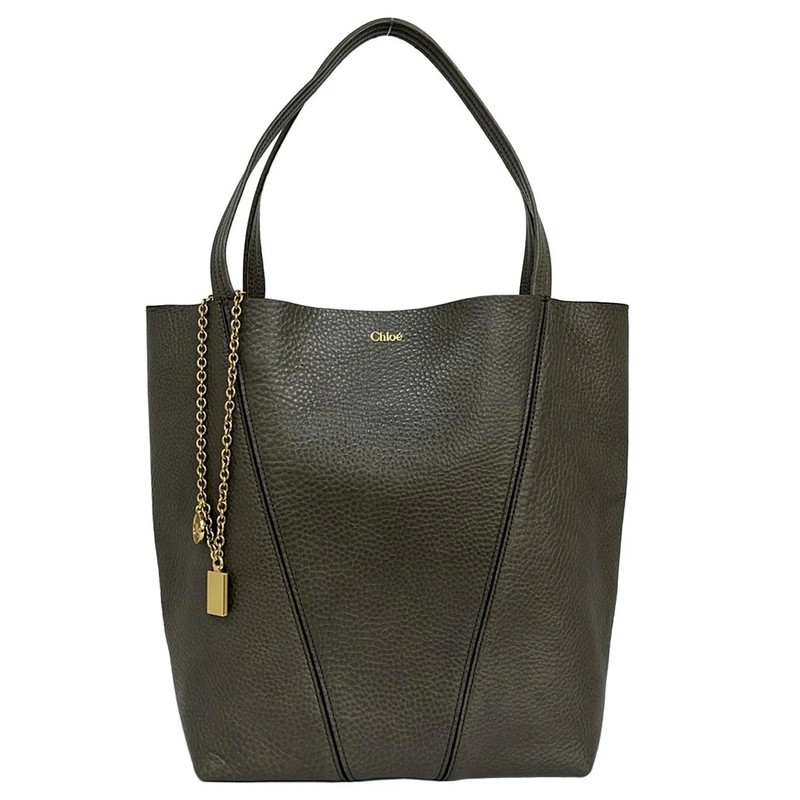 Chloe Chloe Spin CHC25SS811N84036 Flannel Gray (Khaki Gray) Tote Bag