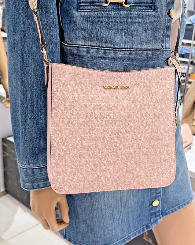 Michael Kors Jet Set Travel Small Crossbody Messenger Bag MK Powder Blush gallery
