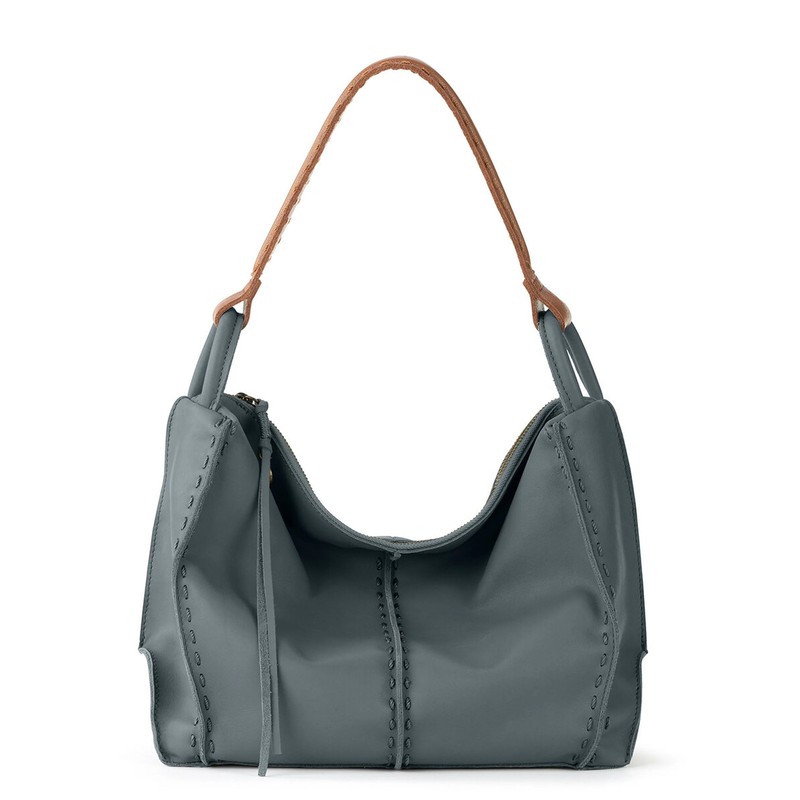 The Sak Los Feliz Hobo - Leather - Dusty Blue