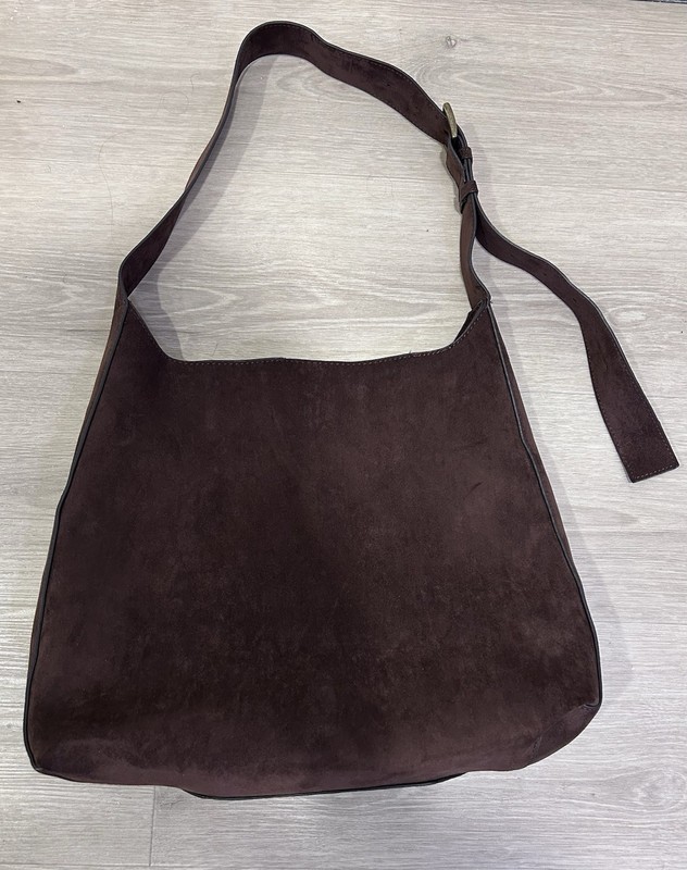 Brown Faux Suede Hobo Shoulder Bag – Chocolate Brown